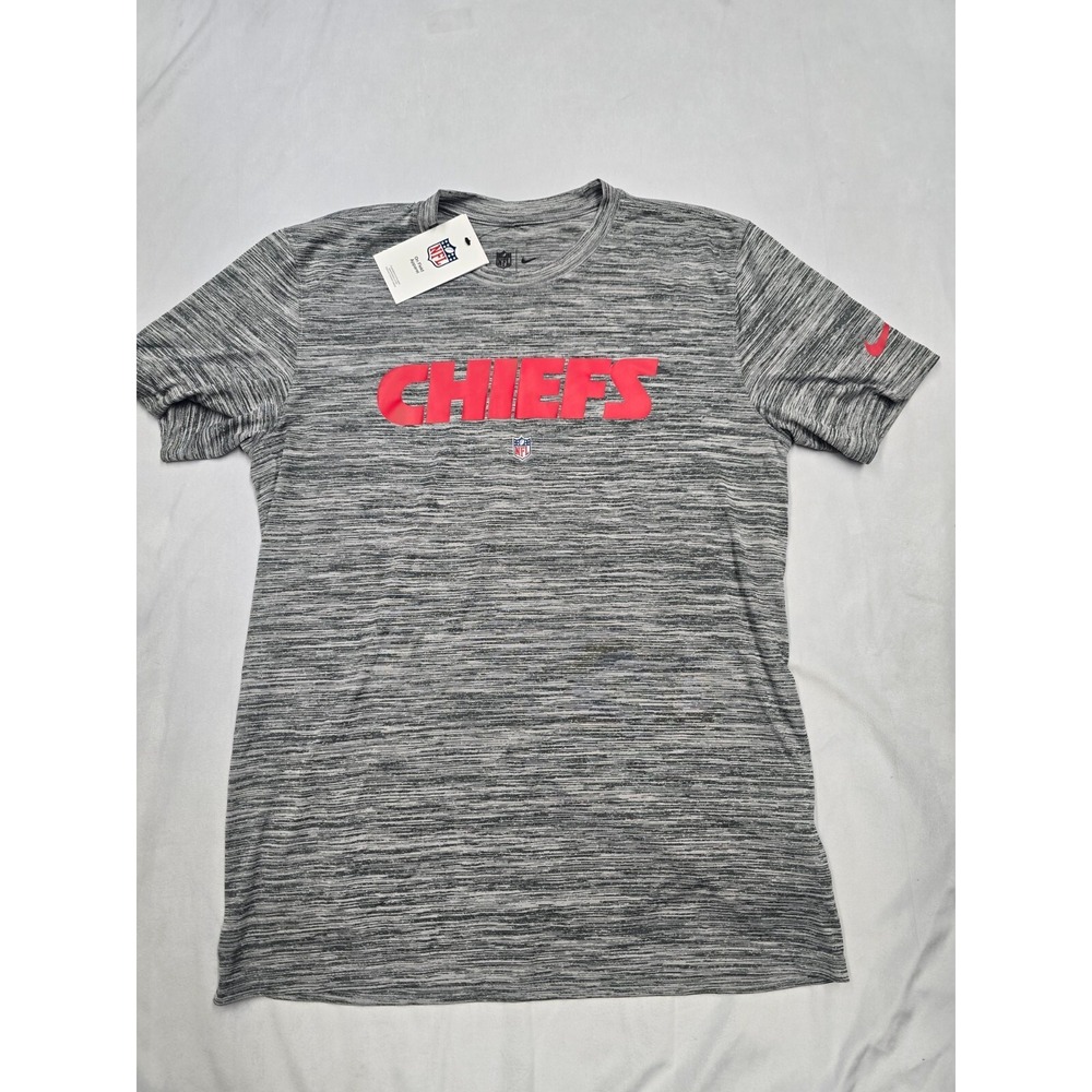 Nike Men's Kansas City Chiefs Sideline Velocity Grey T-Shirt Medium M NEW
